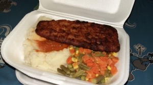 Steak, Pap and Veggies            