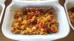 Beef  Sosatie with Noodle Salad          